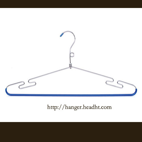 Hh Brand Top Grade Non-Slip Metal Wire Hangers, Pet Coated Wire Hanger