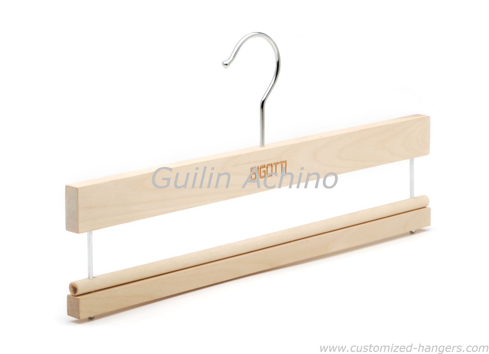 Wooden Customized Shirt Hangers (ACH827)