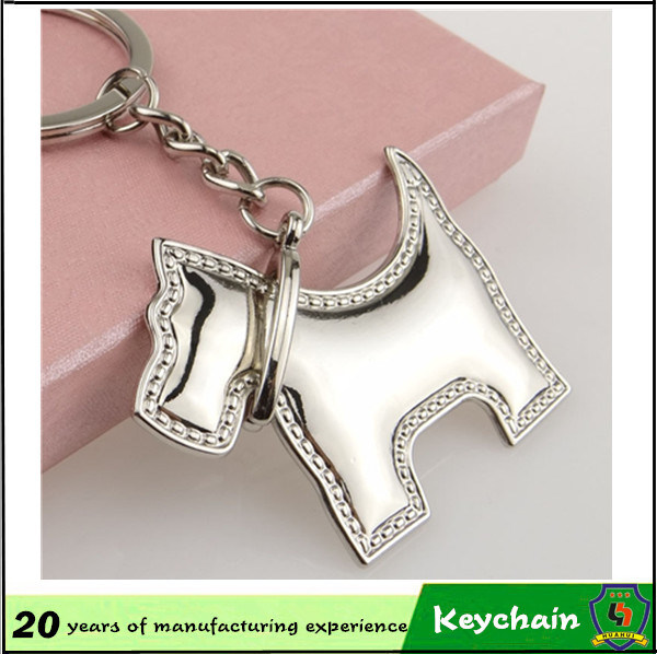 High Quality Wholesale Custom Dog Metal Keychain