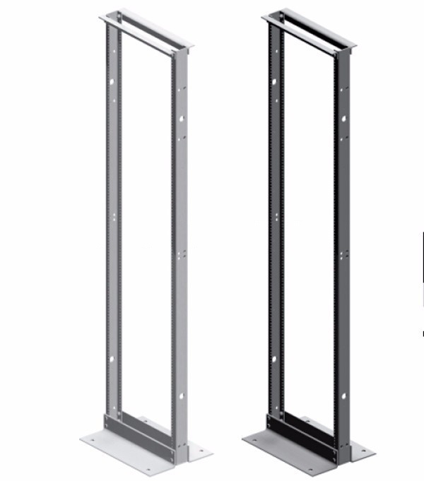 NEMA Type 12 IP54 Aluminum 6063-T6 Free Standing Electrical Enclosure Knockdown 2 Post Welded Singe Tapped Open 45u Frame Rack