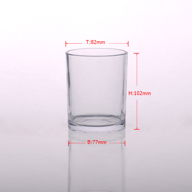 Straight Round Clear Glass Candle Holders