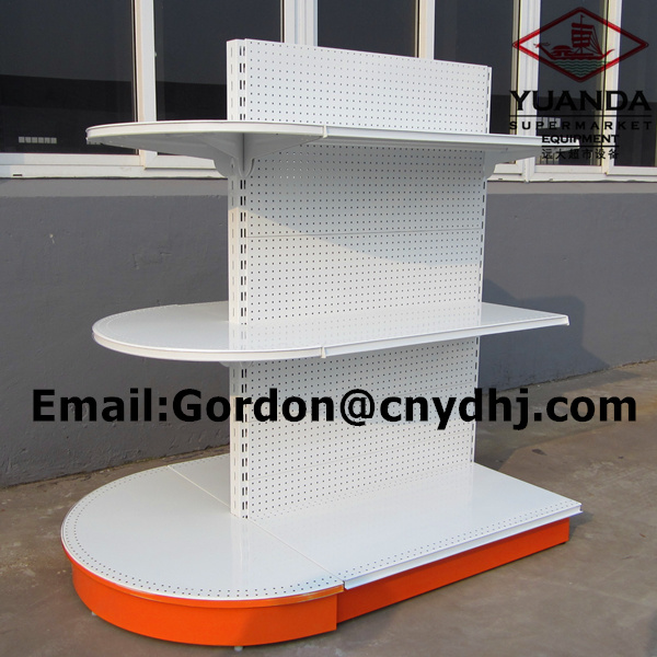 Double Sided Hole Back Shelf with Half Round End Shelf