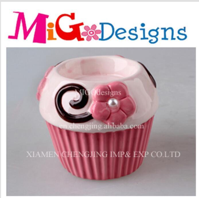 Wholesale Cupcake Ceramic Candlestick Holder