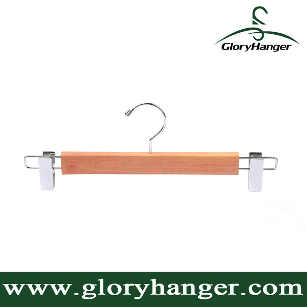 Cedar Pants Hanger with Clips