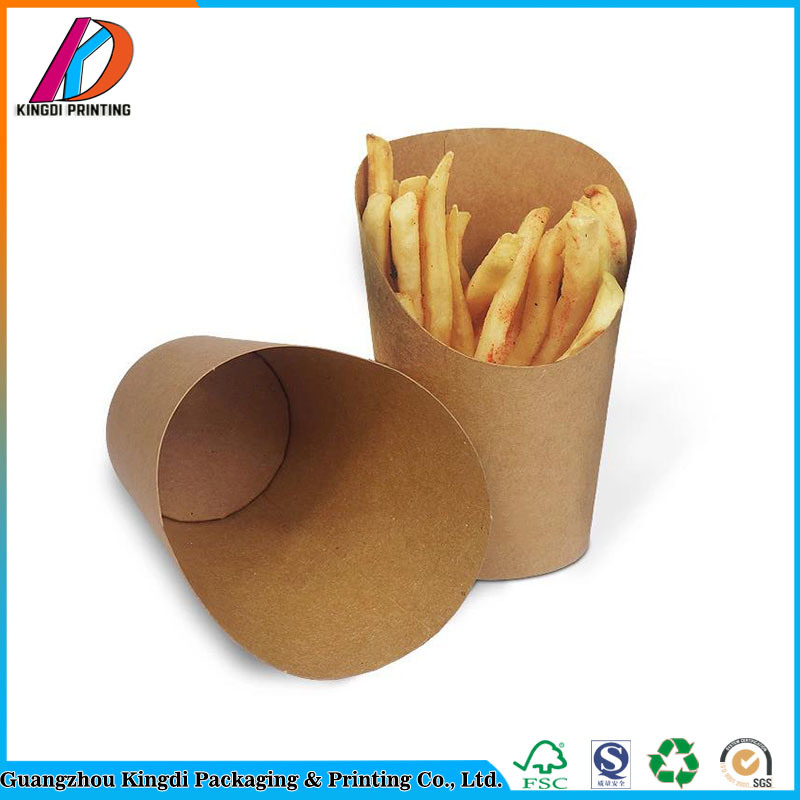 Disposable Kraft Paper French Fries Scoop Cup