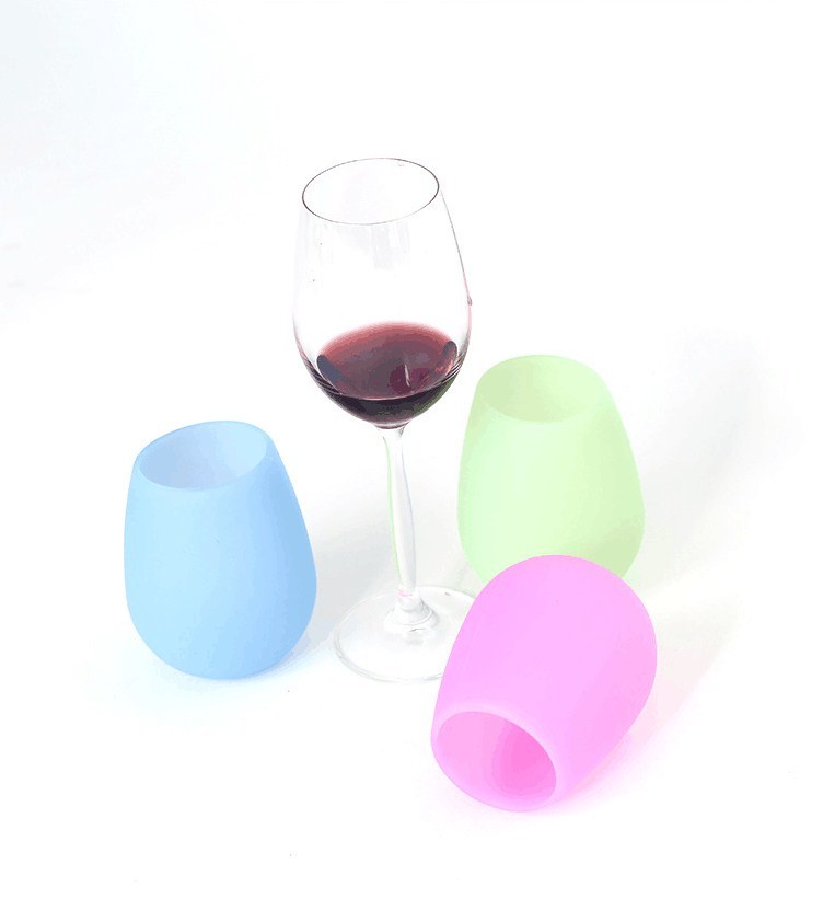 Silicone Wine Cups Foldable Beer Glasses Unbreakable Glasses Nonslip Stoup
