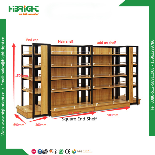 Retail Wooden Display Shelving Diplay Racks