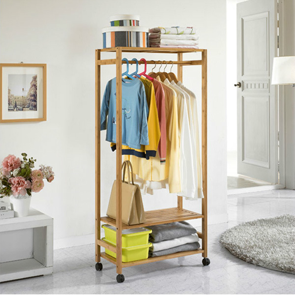 Bamboo Coat Rack Clothing Rack Storage