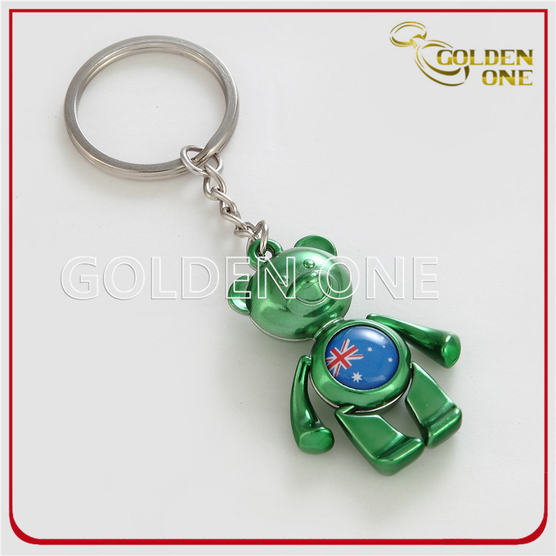 Custom Logo Lovely Bear Metal Keyring