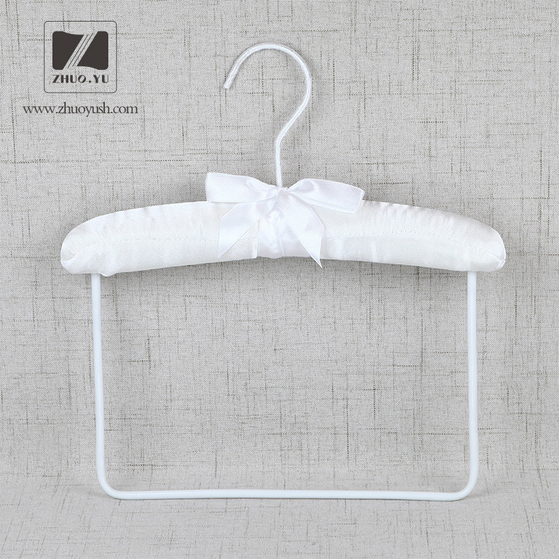 off-White Satin Padded Shirt Hangers for Woollen Blanket