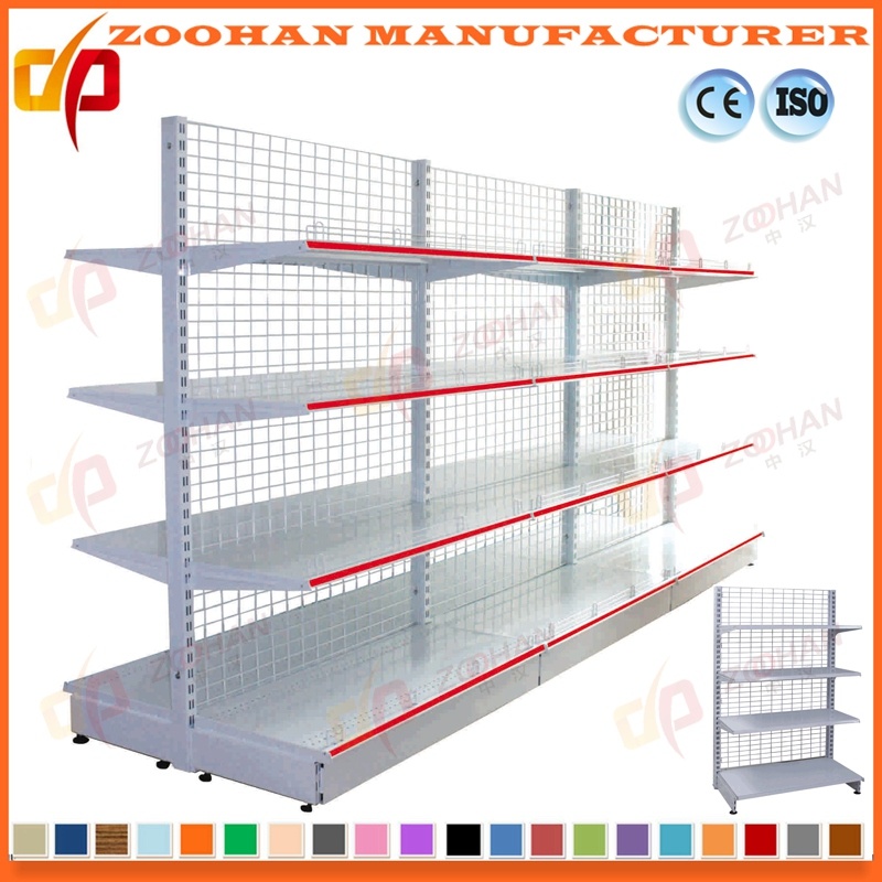 Wire Mesh Cold Steel Supermarket Shelf Display Rack (Zhs20)