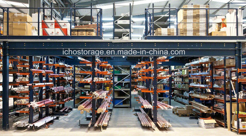 Ce Multi-Layer Warehouse Steel Storage Heavy Loading Mezzanine Rack