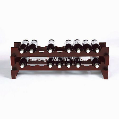 18-Bottle Stackable Wood Furniture Wine Rack Wine Accessories