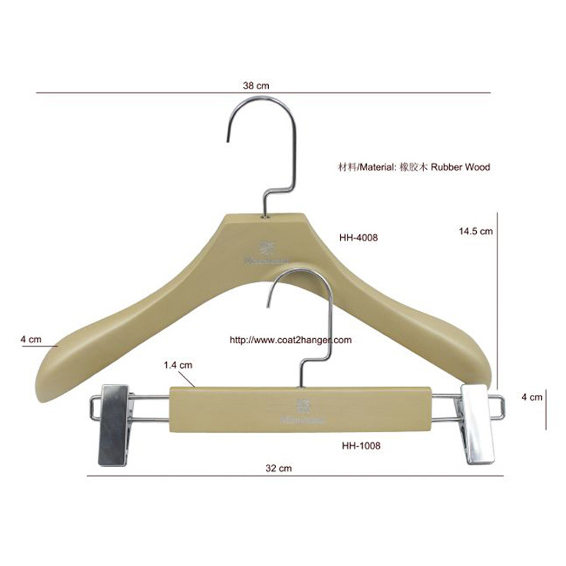 Rubber Wood Luxury Wooden Hanger