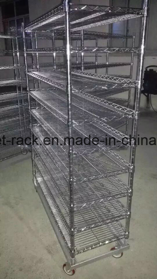 Adjustable Chrome Metal Furniture Showroom Display Racks