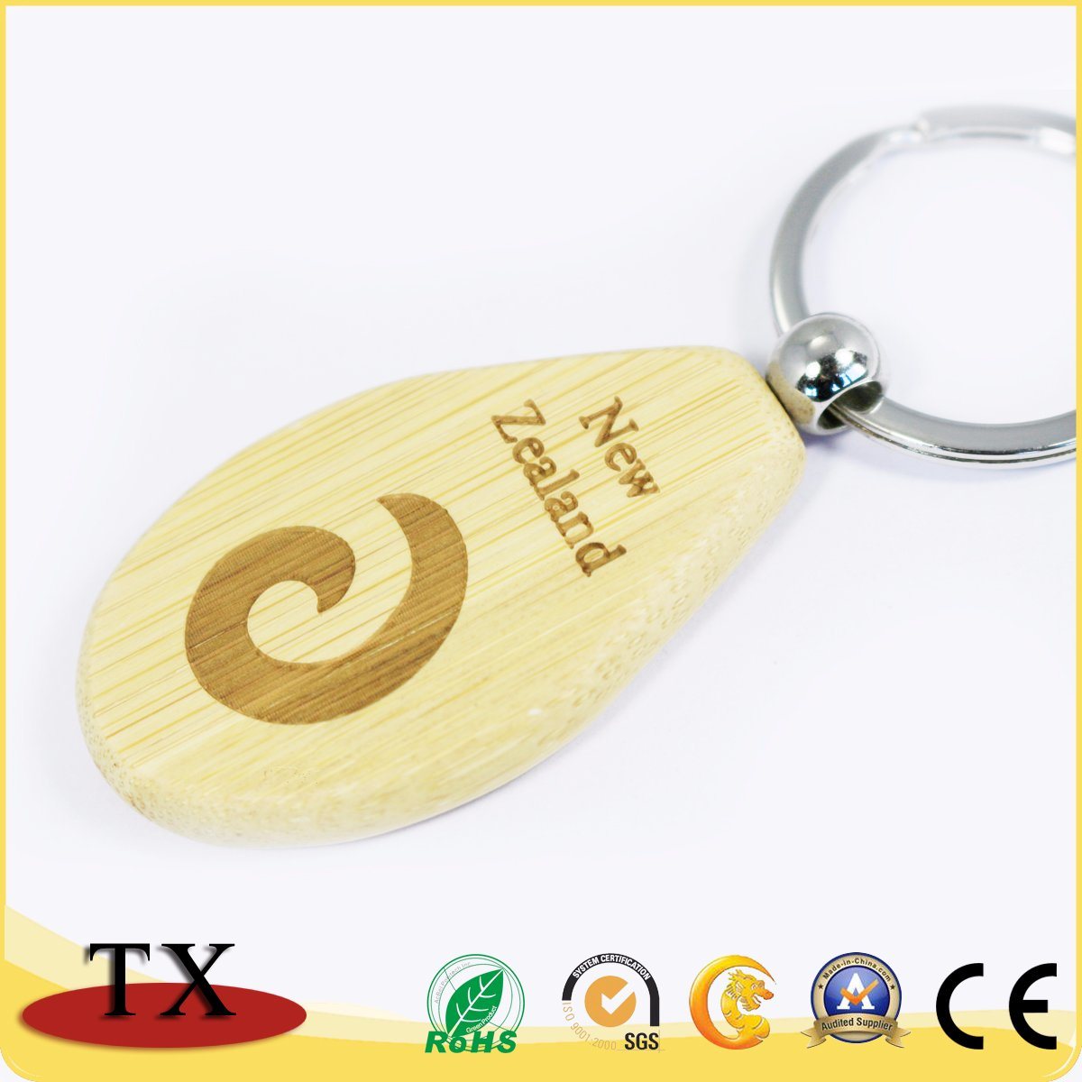 New Design Wood & Metal Keychain