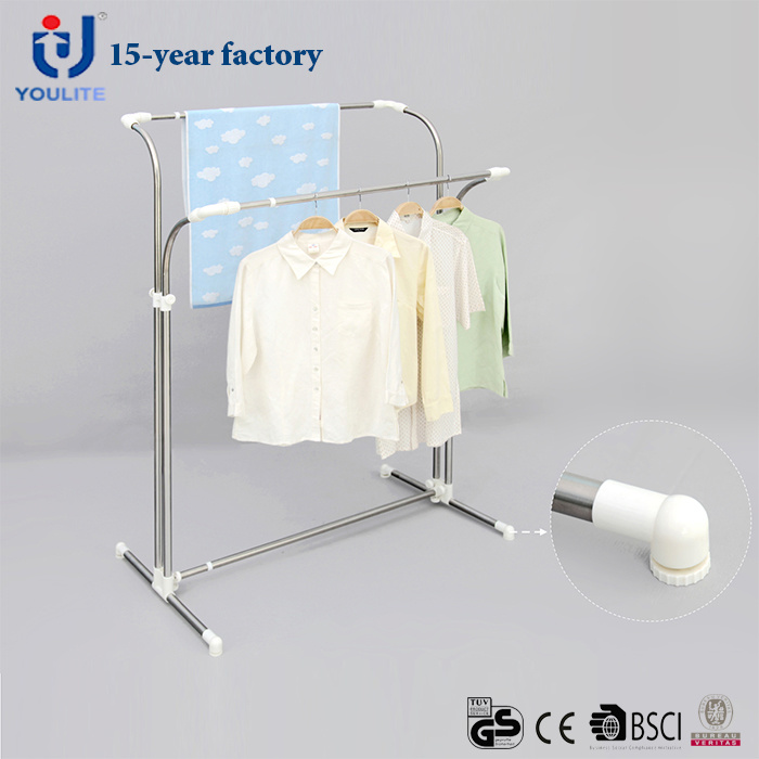 Stainless Steel Double Pole Telescopic Clothes Hanger