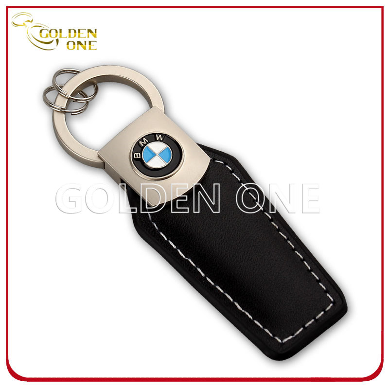 Customized Design Leather Keyring with Soft Enamel Logo