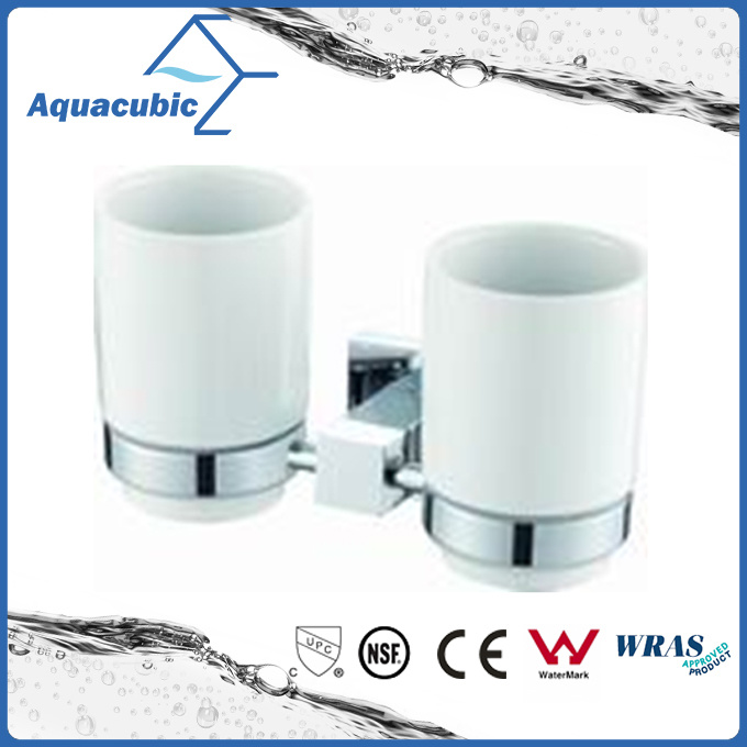 Wall-Mounted Chromed Double Tumbler Holder (AA6815B)