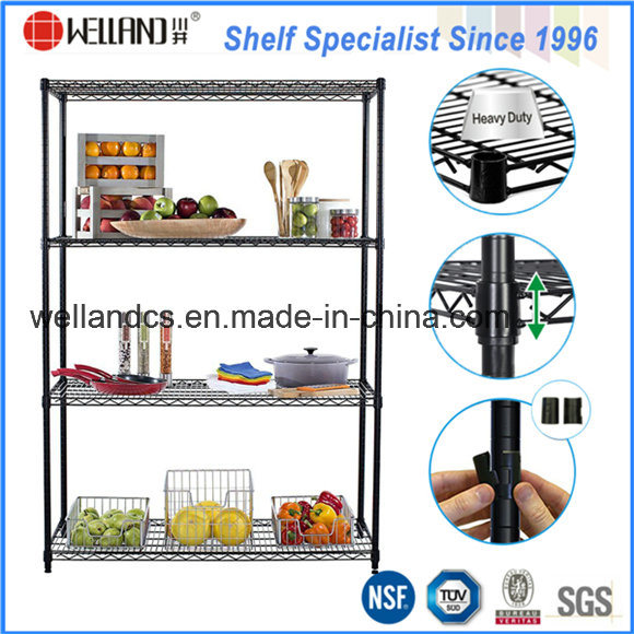 Heavy Duty Epoxy Coated Metal Adjustable Hotel Wire Shelving