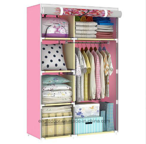 Modern Simple Wardrobe Household Fabric Folding Cloth Ward Storage Assembly King Size Reinforcement Combination Simple Wardrobe (FW-27A)