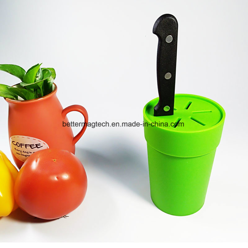 6 Slots Universal Plastic Knife Block