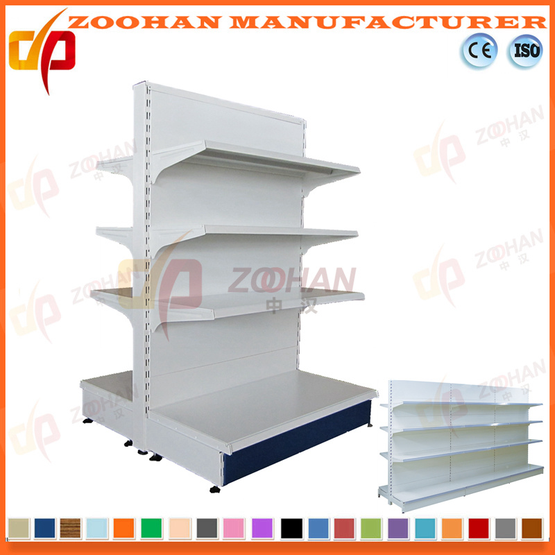 New Customized Steel Backplane Double Side Supermarket Shelving (Zhs495)