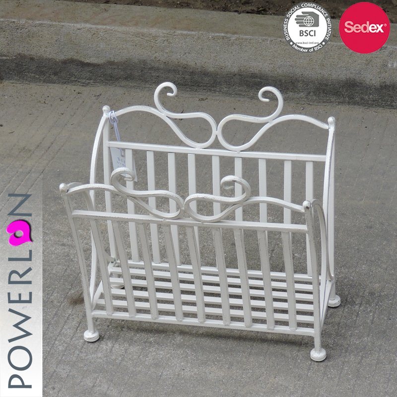 Wrought Iron Magazine Rack Flower Stand