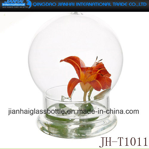 Cup Shape Glass Bottle Art for Decoration