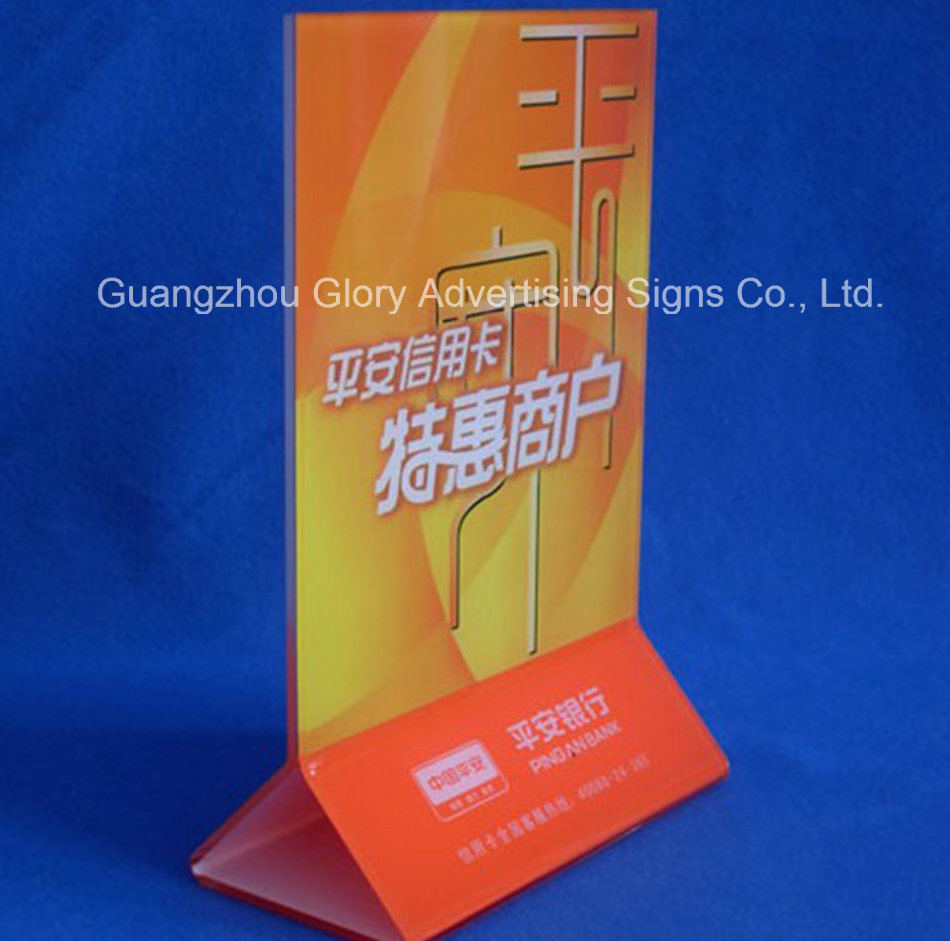 Plastic PMMA Acrylic Menu Holder for Display