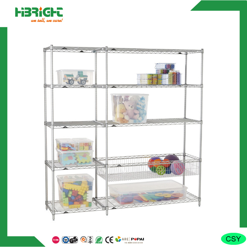 Multiple Layers Chrome Wire Storage Shelving