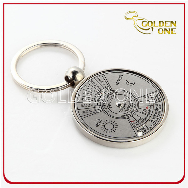 Promotion Nickel Plated Calendar Metal Key Chain