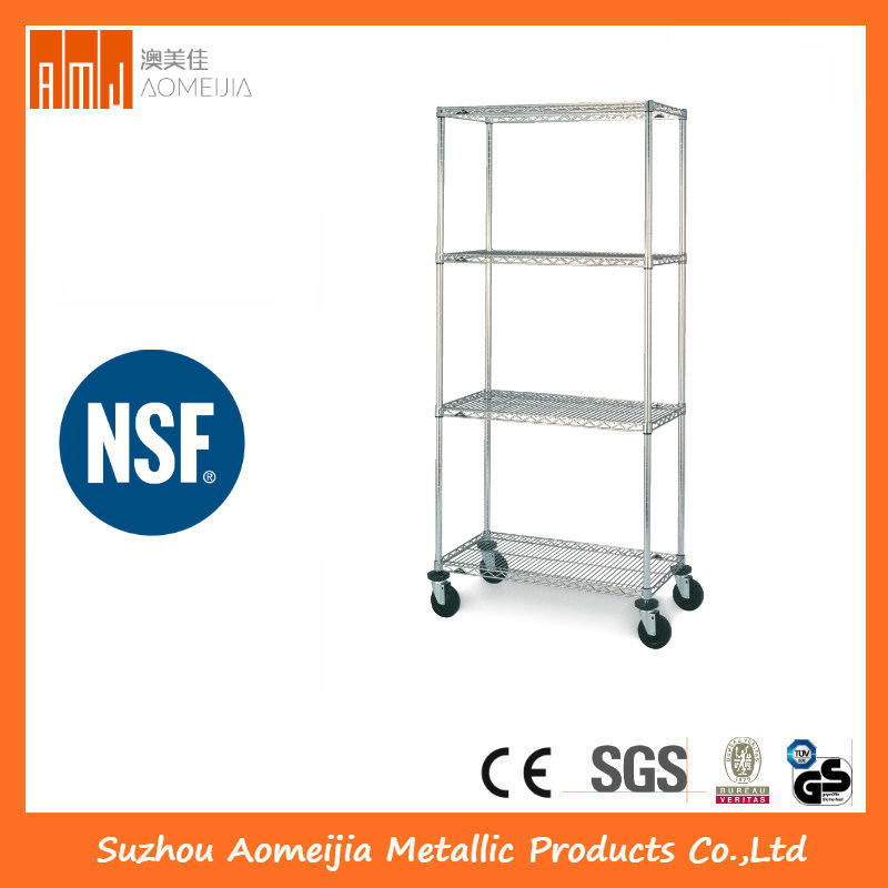 Medium Duty Metal Wire Shelf Rack 072013