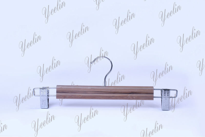 Guangxi Bamboo Clothes Hanger with Adjustable Clips (YLBM33212-NTLUS1)