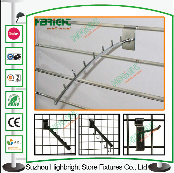 Galvanized Steel Slatwall Display Hooks for Garment Shop