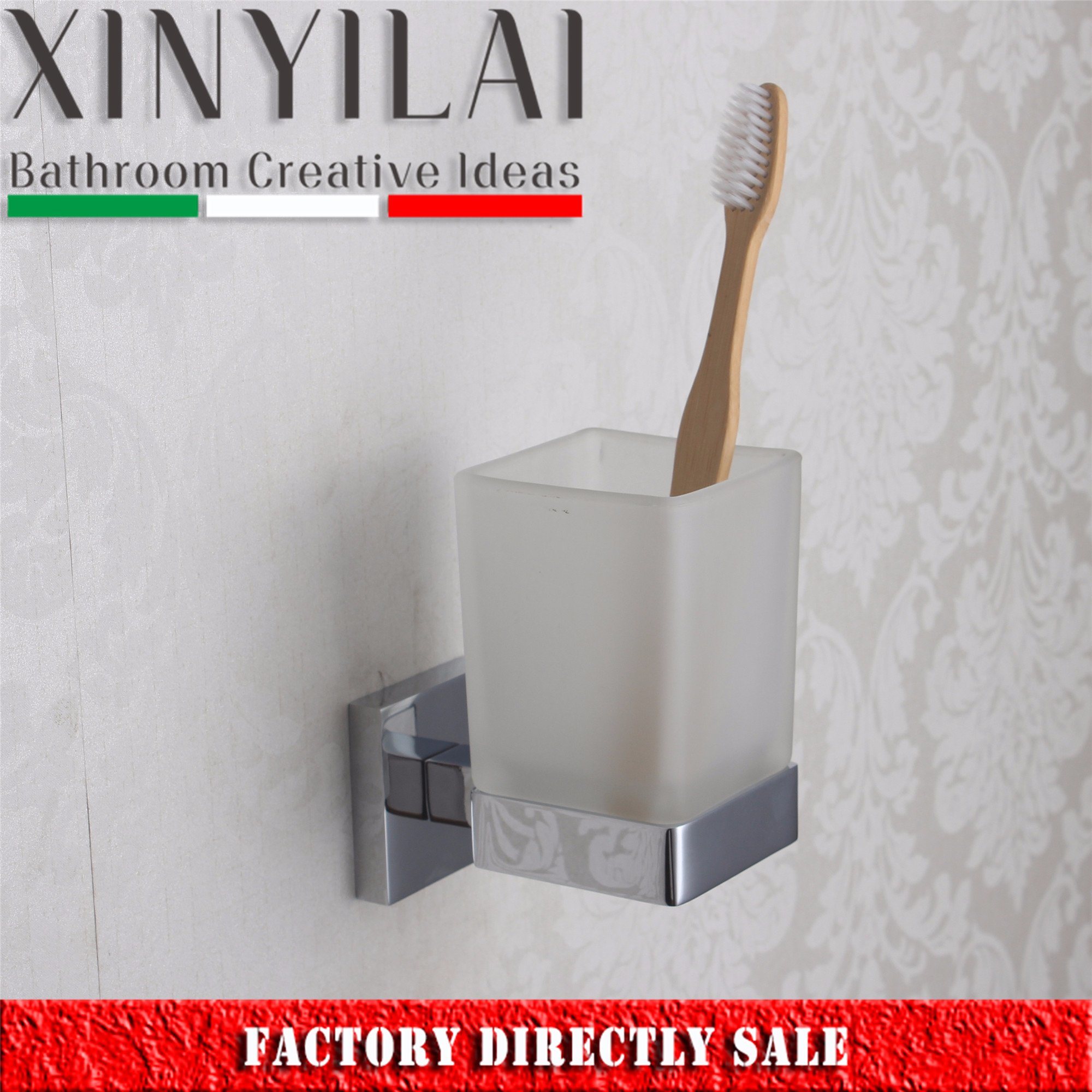 Italian Modern Square Design Single Wall Mount Tumbler Holder