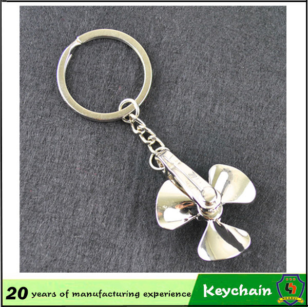 Factory Price Blank Metal Fan Shape Keychain