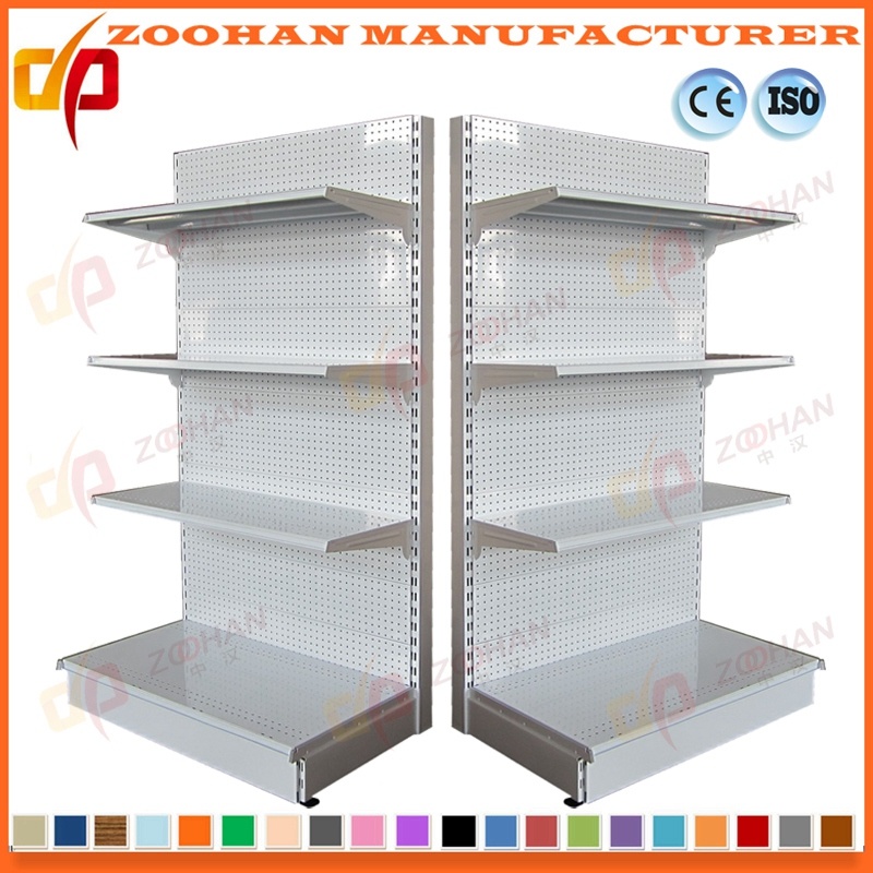 Single Sided Back Punched Holes Supermarket Shleving Shelf (Zhs128)