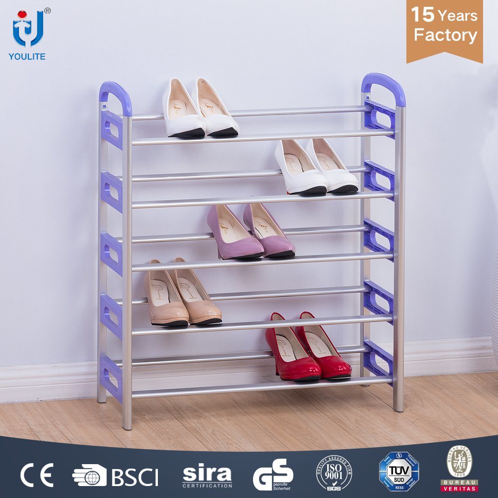 Colorful Smart Design Aluminum Five Layer Shoe Rack