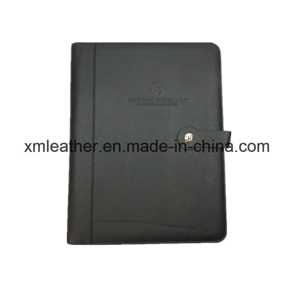 Leather Travel Agenda Holder A4 Leather Conference Folder with Calculator