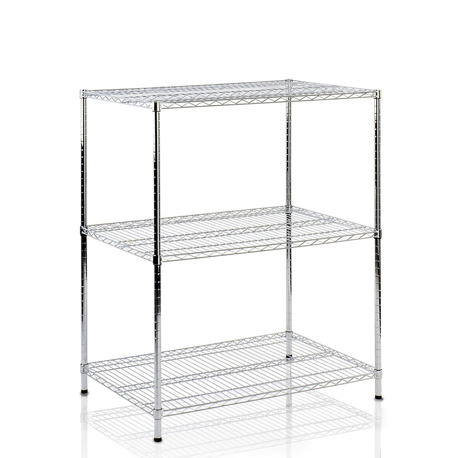 Wholesale 3 Tiers Heavy Duty Steel Chrome Wire Shelving Factory