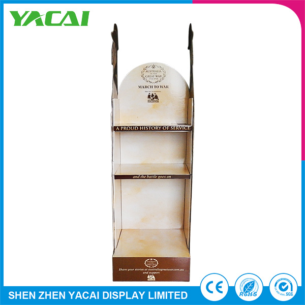 Paper Security Floor Exhibition Stand Products Display Rack