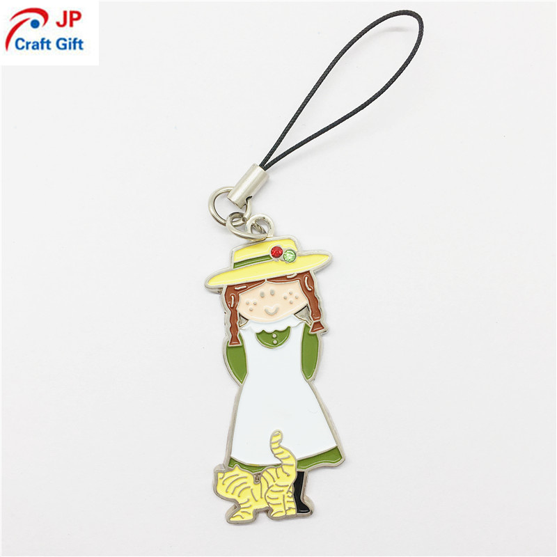 Custom High Quality Girl Shape Metal Keychain