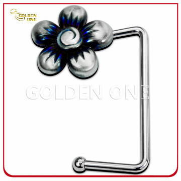 New Design Metal Handbag Hook with Flower Shape