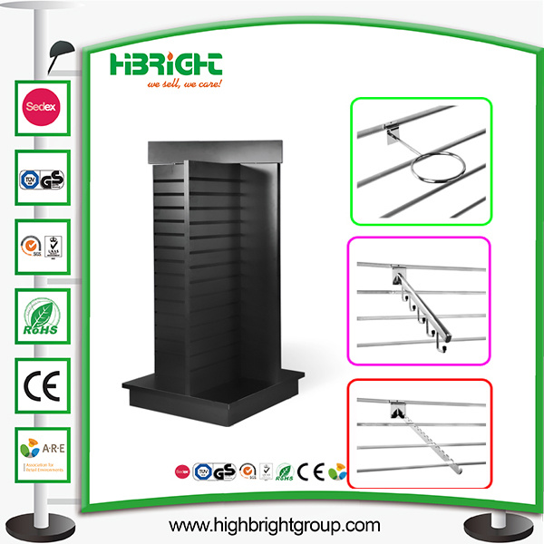 Slatwall Four Side Spinning MDF Display Racks