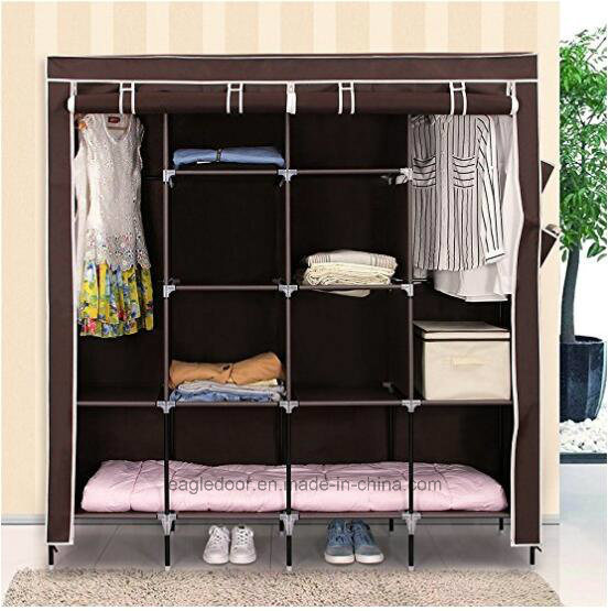 Modern Simple Wardrobe Household Fabric Folding Cloth Ward Storage Assembly King Size Reinforcement Combination Simple Wardrobe (FW-41ZA)