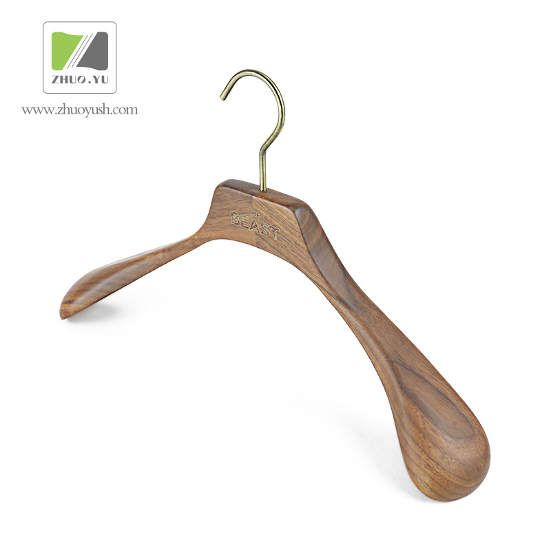 Manufacturing Luxury Walnut Wood Coat Hangers for Exclusive Shop