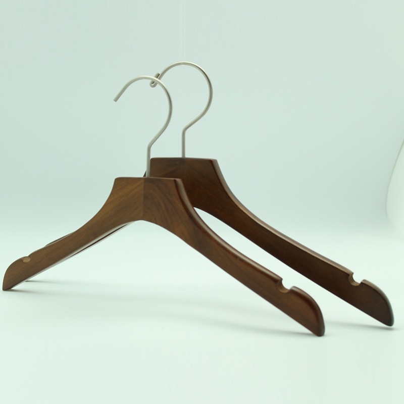 Yeelin Mahogany Flat Neck Shirt Wooden Hanger