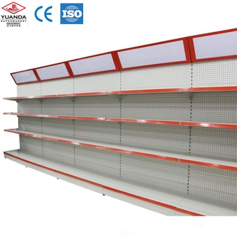 Supermarket Single Side Light Box Hanging Display Shelves