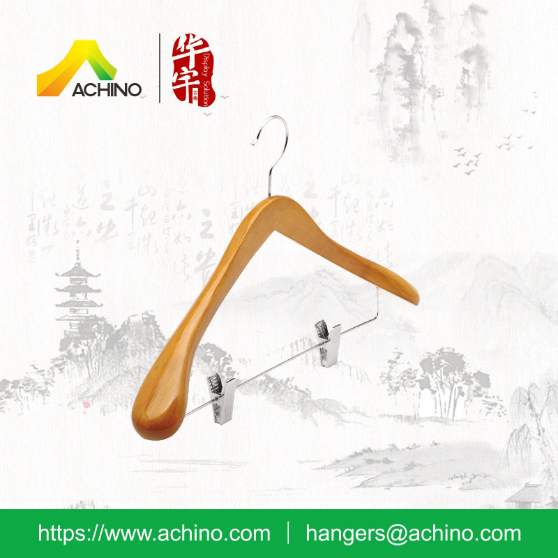 Deluxe Clothes Hangers with Adjustable Chrome Clips (ACH211)